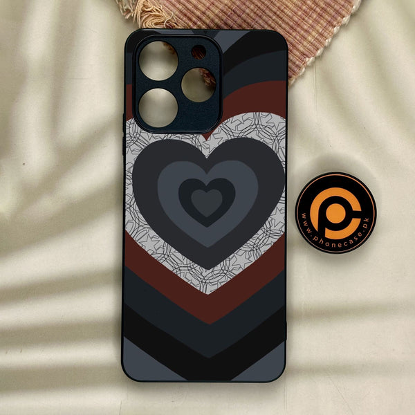 Realme Note 70 - Heart 2.0 Design 7 - Premium Metal Printed Soft Bumper Shock Proof Case