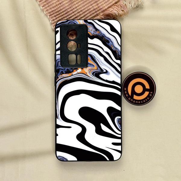 Xiaomi Redmi K60 Pro - Liquid Marble Design 10 - Premium Metal Printed Soft Bumper Shock Proof Case