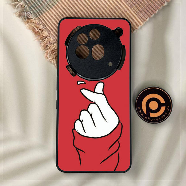 Nothing Phone 3a Pro - Finger Heart Bts - Premium Metal Printed Soft Bumper Shock Proof Case