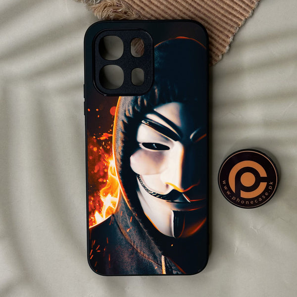 Oppo A6x - Anonymous 2.0 Design 6 - Premium Metal Printed Soft Bumper Shock Proof Case