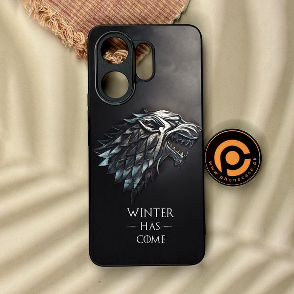 Vivo V60 - Winter Has Come Got - Premium Metal Printed Soft Bumper Shock Proof Case