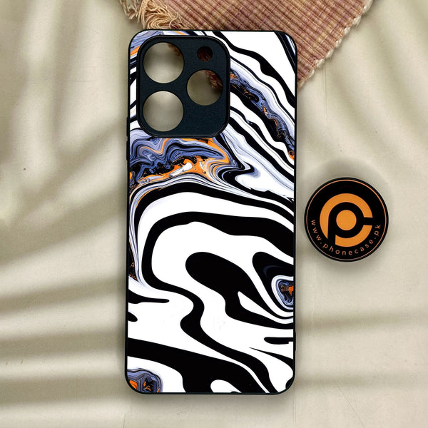 Realme Note 70 - Liquid Marble Design 10 - Premium Metal Printed Soft Bumper Shock Proof Case