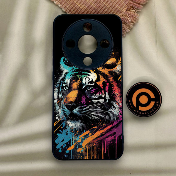 Honor x9d - Tiger 2.0 Design 9 - Premium Metal Printed Soft Bumper Shock Proof Case