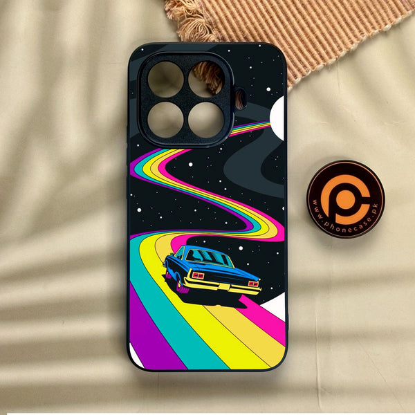 Xiaomi 15T Pro - Drive To The Moon - Premium Metal Printed Soft Bumper Shock Proof Case