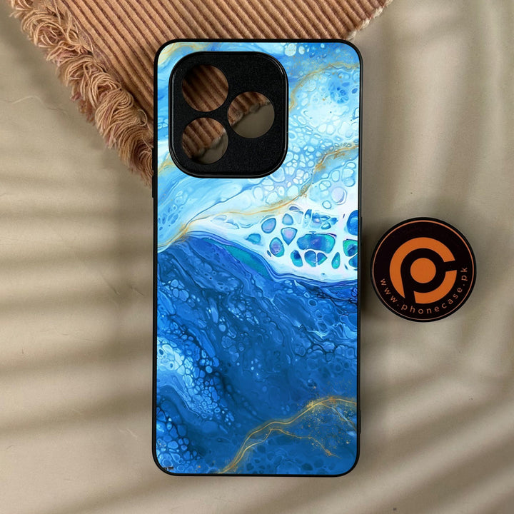 Honor X8d - Blue 2.0 Design 5 - Premium Metal Printed Soft Bumper Shock Proof Case