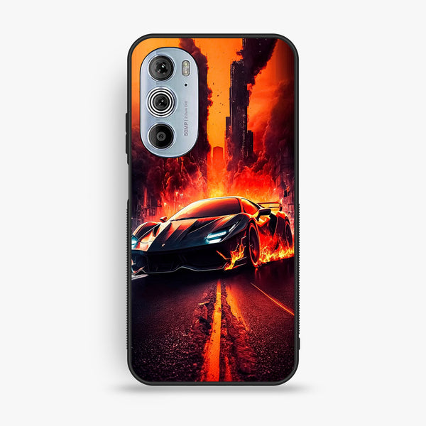 Motorola Edge 30 Pro - Racing Design 1 - Premium Metal Printed Soft Bumper Shock Proof Case