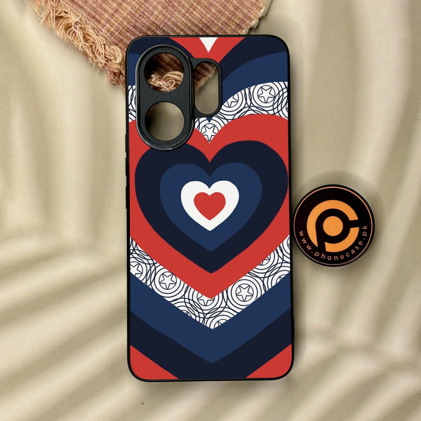 Vivo V60 - Heart 2.0 Design 3 - Premium Metal Printed Soft Bumper Shock Proof Case