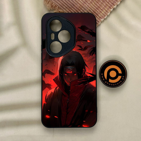 Honor 400 Pro - Red Rings Itachi - Premium Metal Printed Soft Bumper Shock Proof Case