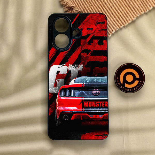 Vivo V60 Lite  - Speed Shift Racing Car - Premium Metal Printed Soft Bumper Shock Proof Case
