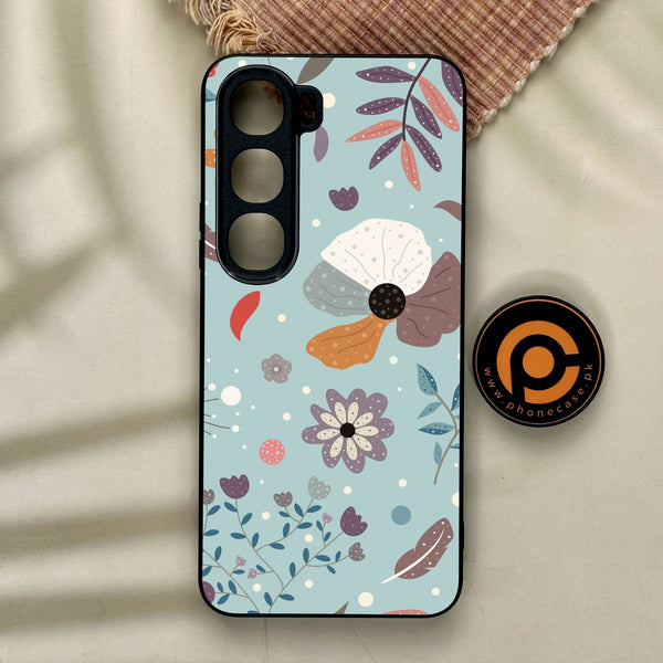 Vivo Y21d - Floral Series Design 5 - Premium Metal Printed Soft Bumper Shock Proof Case