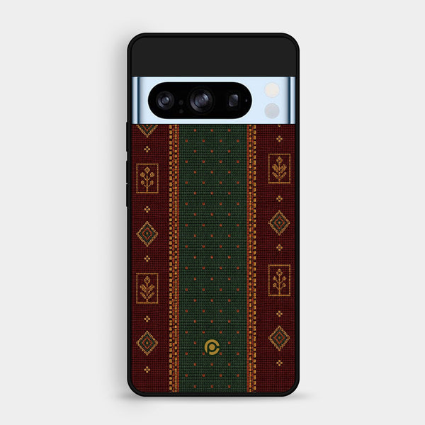 Google Pixel 8 Pro - Classic Weave Design 10 - Premium Metal Printed Soft Bumper Shock Proof Case