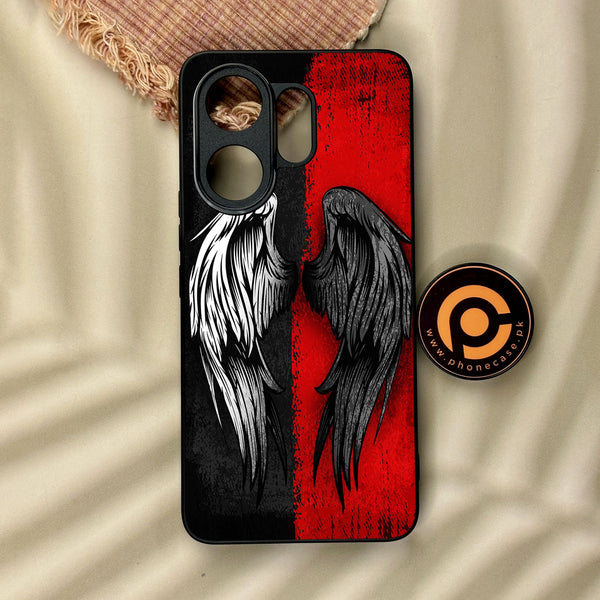 Vivo V60 - Angel 2.0 Design 10 - Premium Metal Printed Soft Bumper Shock Proof Case