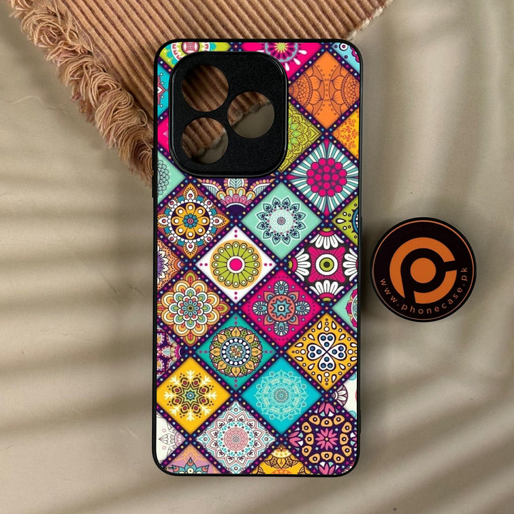 Honor X8d - Mandala Art Design - Premium Metal Printed Soft Bumper Shock Proof Case