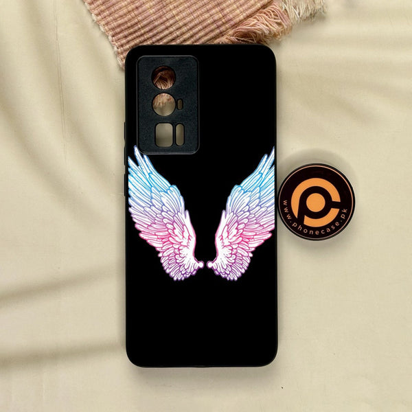 Xiaomi Redmi K60 Pro - Angel Wings Design 8 - Premium Metal Printed Soft Bumper Shock Proof Case
