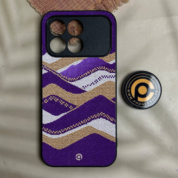 Xiaomi Poco F8 Pro - Classic Weave Design 14 - Premium Metal Printed Soft Bumper Shock Proof Case