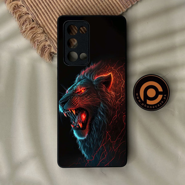 Oppo Reno 6 Pro Plus - Tiger 2.0 Design 6 - Premium Metal Printed Soft Bumper Shock Proof Case