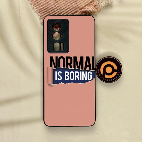 Xiaomi Redmi K60 Pro - Normal Is Boring Design - Premium Metal Printed Soft Bumper Shock Proof Case