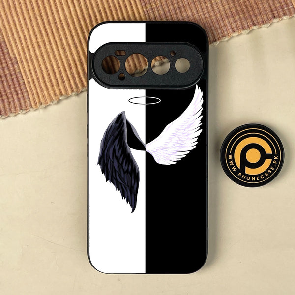 Google Pixel 11 Pro - Angel 2.0 Design 5 - Premium Metal Printed Soft Bumper Shock Proof Case