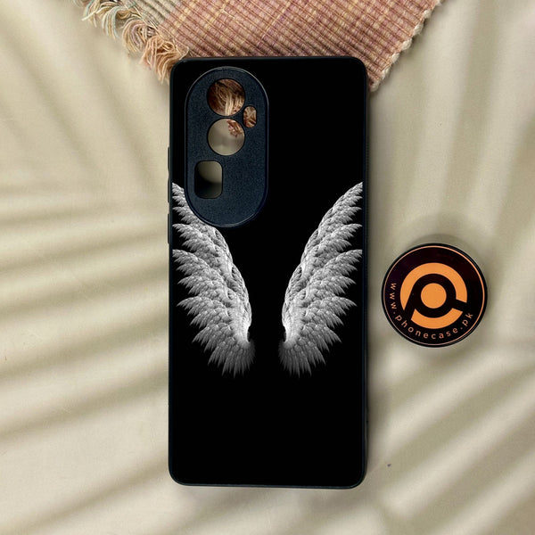 Oppo Reno 10 Pro Plus - Angel Wings Design 6 - Premium Metal Printed Soft Bumper Shock Proof Case