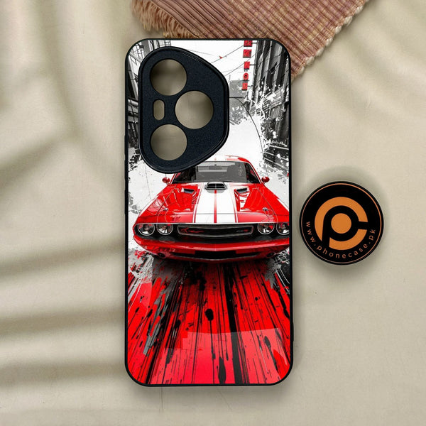 Honor 400 Pro - Red Muscle Car Thrill - Premium Metal Printed Soft Bumper Shock Proof Case