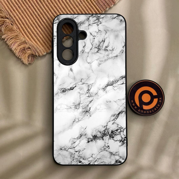Samsung Galaxy A27 - White Design 7 - Premium Metal Printed Soft Bumper Shock Proof Case