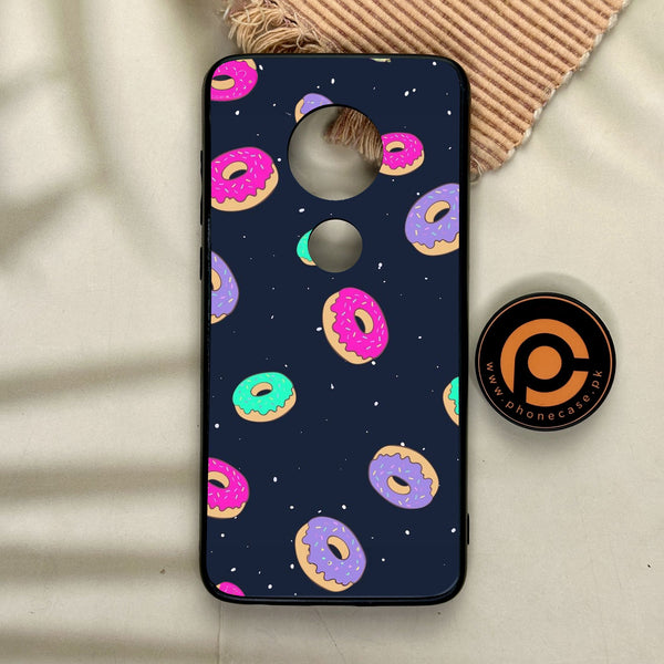 Motorola Moto G7 - Colorful Donuts - Premium Metal Printed Soft Bumper Shock Proof Case