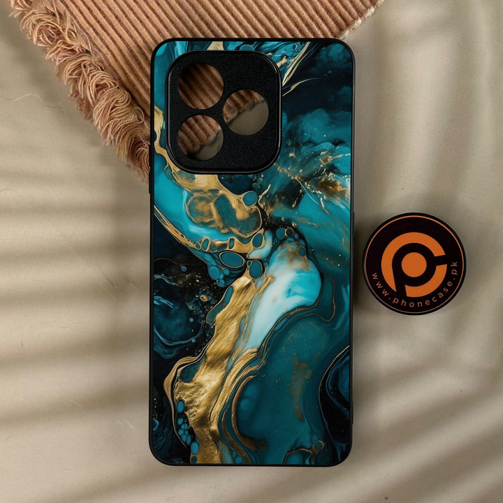 Honor X8d - Liquid Marble Design 3 - Premium Metal Printed Soft Bumper Shock Proof Case