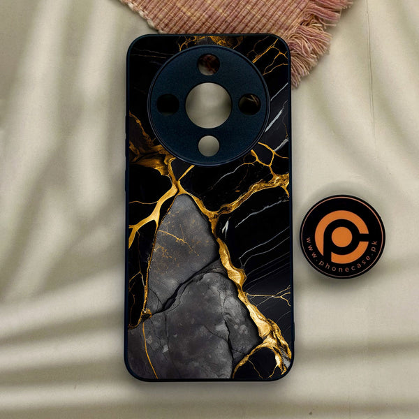 Honor x9d - Liquid Marble Design 6 - Premium Metal Printed Soft Bumper Shock Proof Case