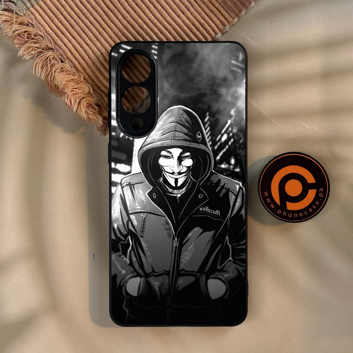 Galaxy S25 Edge - Anonymous 2.0 Design 1 - Premium Metal Printed Soft Bumper Shock Proof Case
