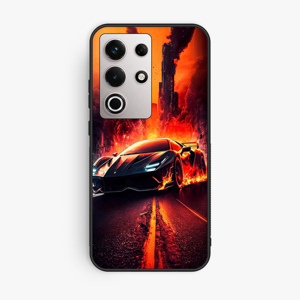 Itel S25 Ultra - Racing Design 1 - Premium Metal Printed Soft Bumper Shock Proof Case
