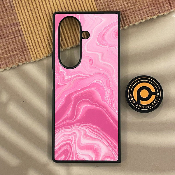 Samsung Galaxy Z Fold 8 - Pink Design 3 - Premium Metal Printed Soft Bumper Shock Proof Case
