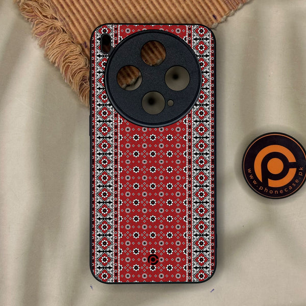 Vivo X300 - Ajrak Design 12 - Premium Metal Printed Soft Bumper Shock Proof Case