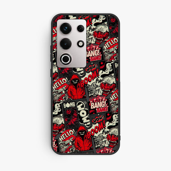 Itel S25 Ultra - Boom Red - Premium Metal Printed Soft Bumper Shock Proof Case