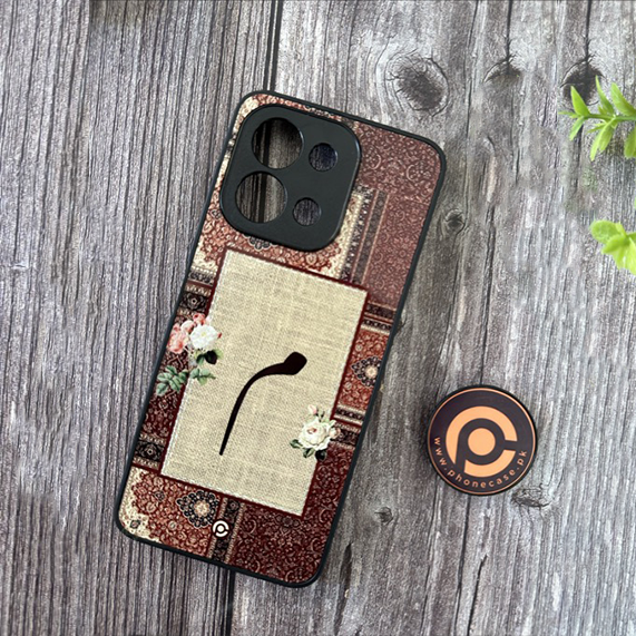 Vivo Y28 - Persian Calligraphy Art 32 - Meem (م)  - Premium Printed Glass soft Bumper shock Proof Case CS-40645