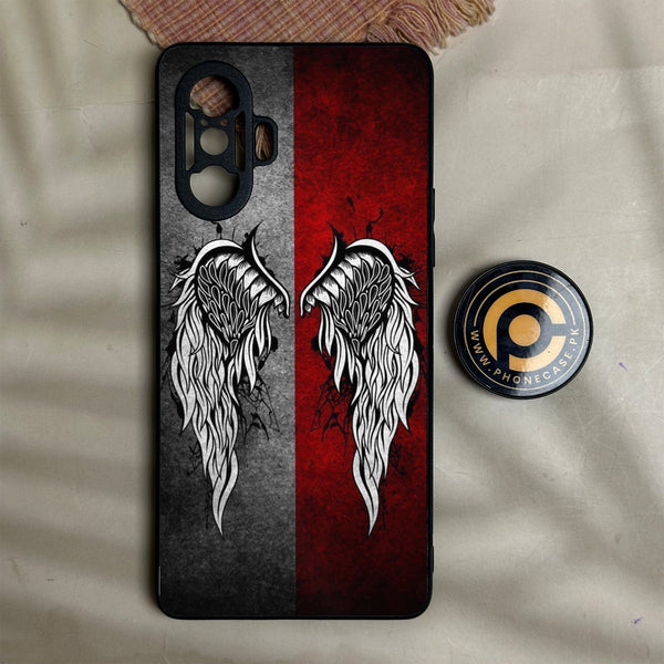 Redmi K40 Gaming - Angel Wings Design 2 - Premium Metal Printed Soft Bumper Shock Proof Case