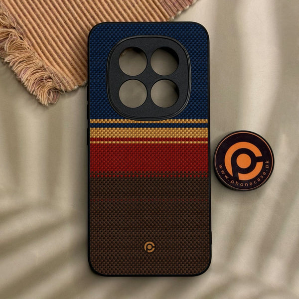 Xiaomi Redmi Note 15 - Classic Weave Design 1 - Premium Metal Printed Soft Bumper Shock Proof Case