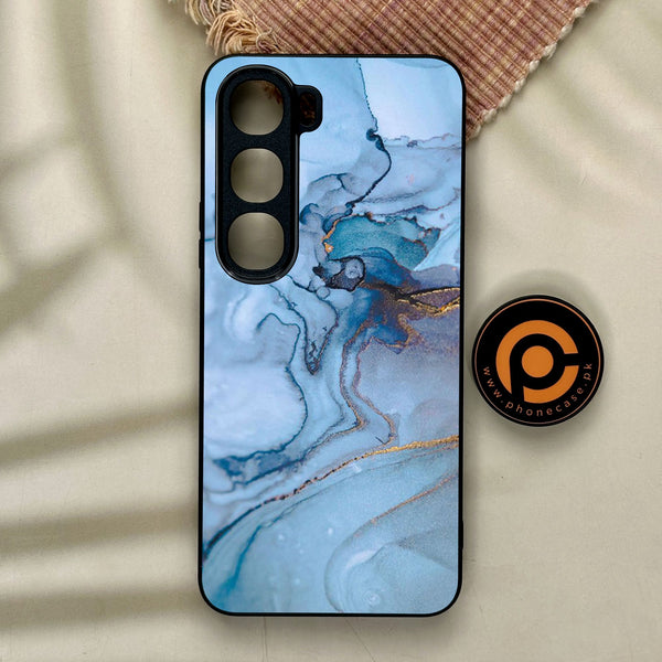 Vivo Y21d - Blue Marble Design 1 - Premium Metal Printed Soft Bumper Shock Proof Case