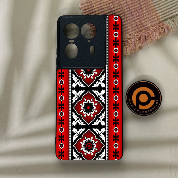 Motorola Edge 50 Ultra - Ajrak Design 1 - Premium Metal Printed Soft Bumper Shock Proof Case