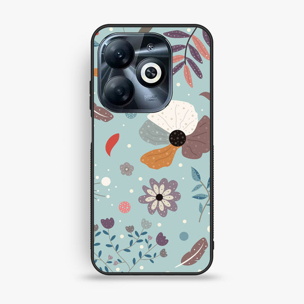 Infinix Smart 8 Pro Floral Series Design 5 - Premium Metal Printed Soft Bumper Shock Proof Case