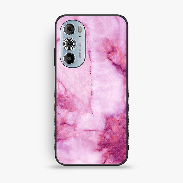 Motorola Edge 30 Pro - Pink Design 5 - Premium Metal Printed Soft Bumper Shock Proof Case