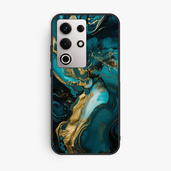 Itel S25 Ultra - Liquid Marble Design 3 - Premium Metal Printed Soft Bumper Shock Proof Case
