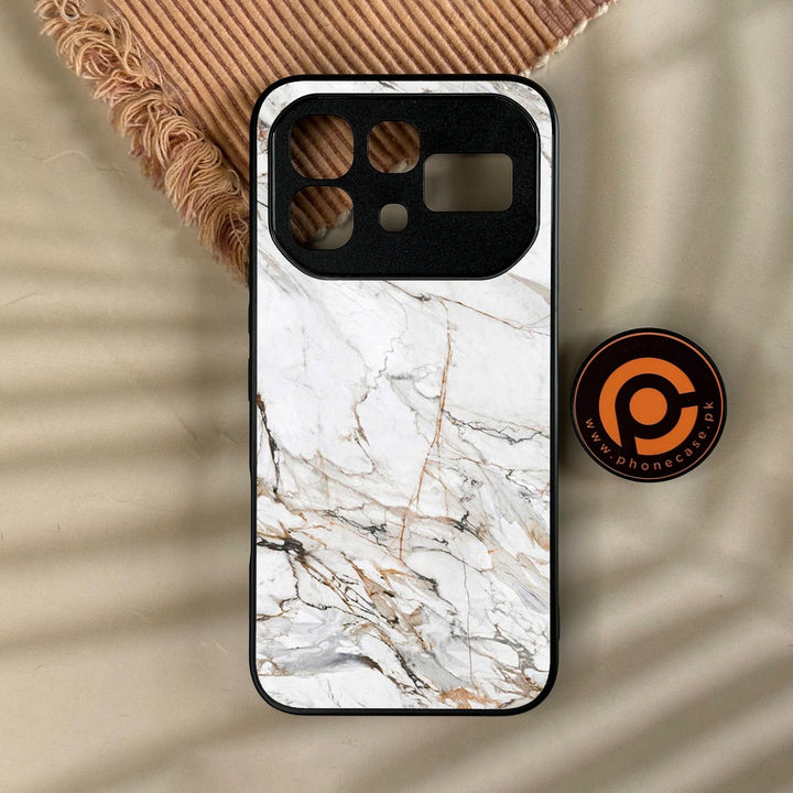 Infinix Note 60 - White Design 6 - Premium Metal Printed Soft Bumper Shock Proof Case