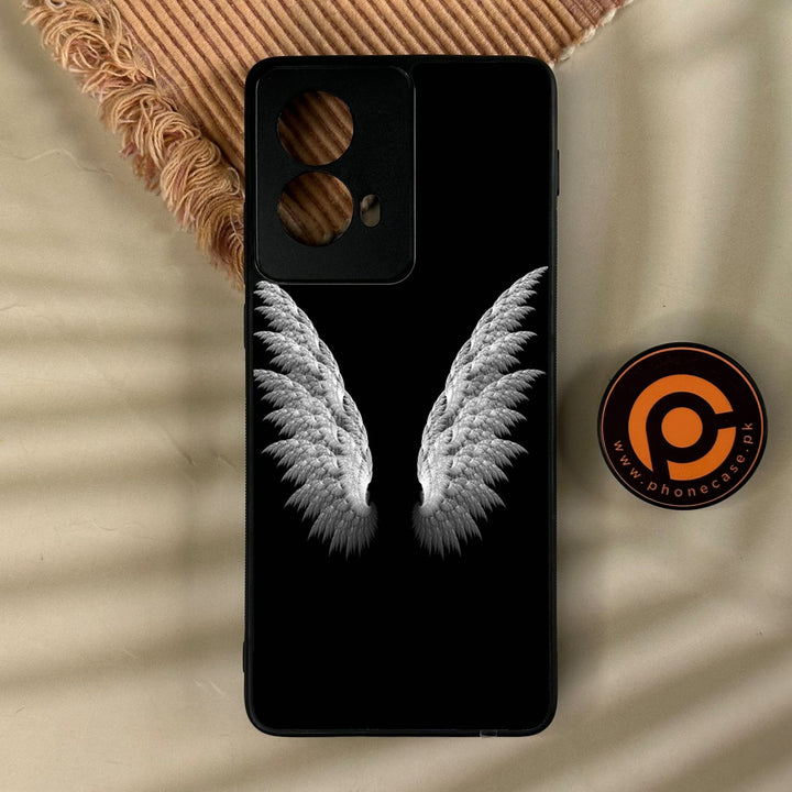 Motorola Edge 2024 - Angel Wings Design 6 - Premium Metal Printed Soft Bumper Shock Proof Case