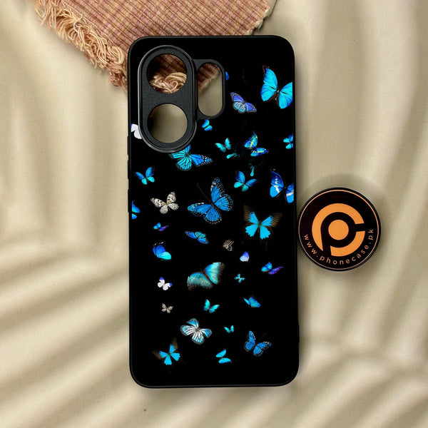 Vivo V60 - Butterflies Design 4 - Premium Metal Printed Soft Bumper Shock Proof Case