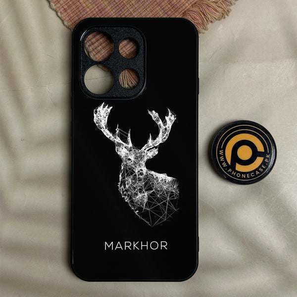 Oppo Reno 16f - Markhor Design 4 - Premium Metal Printed Soft Bumper Shock Proof Case