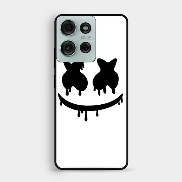 Motorola Moto G75 - Marshmello Face - Premium Metal Printed Soft Bumper Shock Proof Case