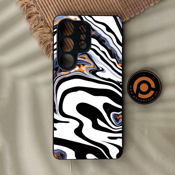 Samsung Galaxy S26 Ultra - Liquid Marble Design 10 - Premium Metal Printed Soft Bumper Shock Proof Case