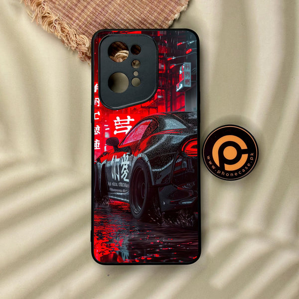 Oppo Find X5 Pro - Tokyo Dark Night Racing Car - Premium Metal Printed Soft Bumper Shock Proof Case