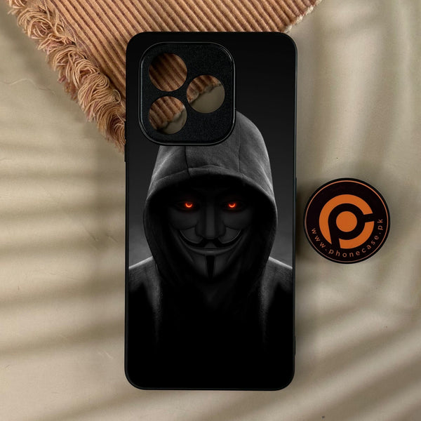 Honor X8d - Anonymous 2.0 Design 4 - Premium Metal Printed Soft Bumper Shock Proof Case