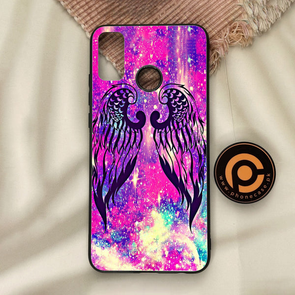 Honor 9X Lite - Angel Wings Design 9 - Premium Metal Printed Soft Bumper Shock Proof Case